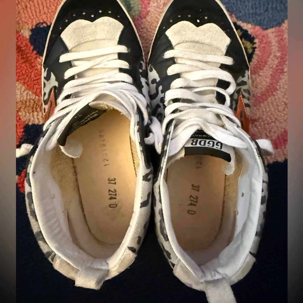 Golden Goose Midstar Leopard Print Sneakers - Picture 3 of 10
